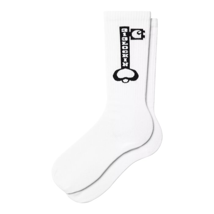 Carhartt WIP Locked Socks - White/Black