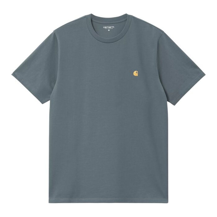 Carhartt WIP S/S Chase T-Shirt - Cozy Blue / Gold