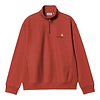 Half Zip American Script Sweat - Oxide Red