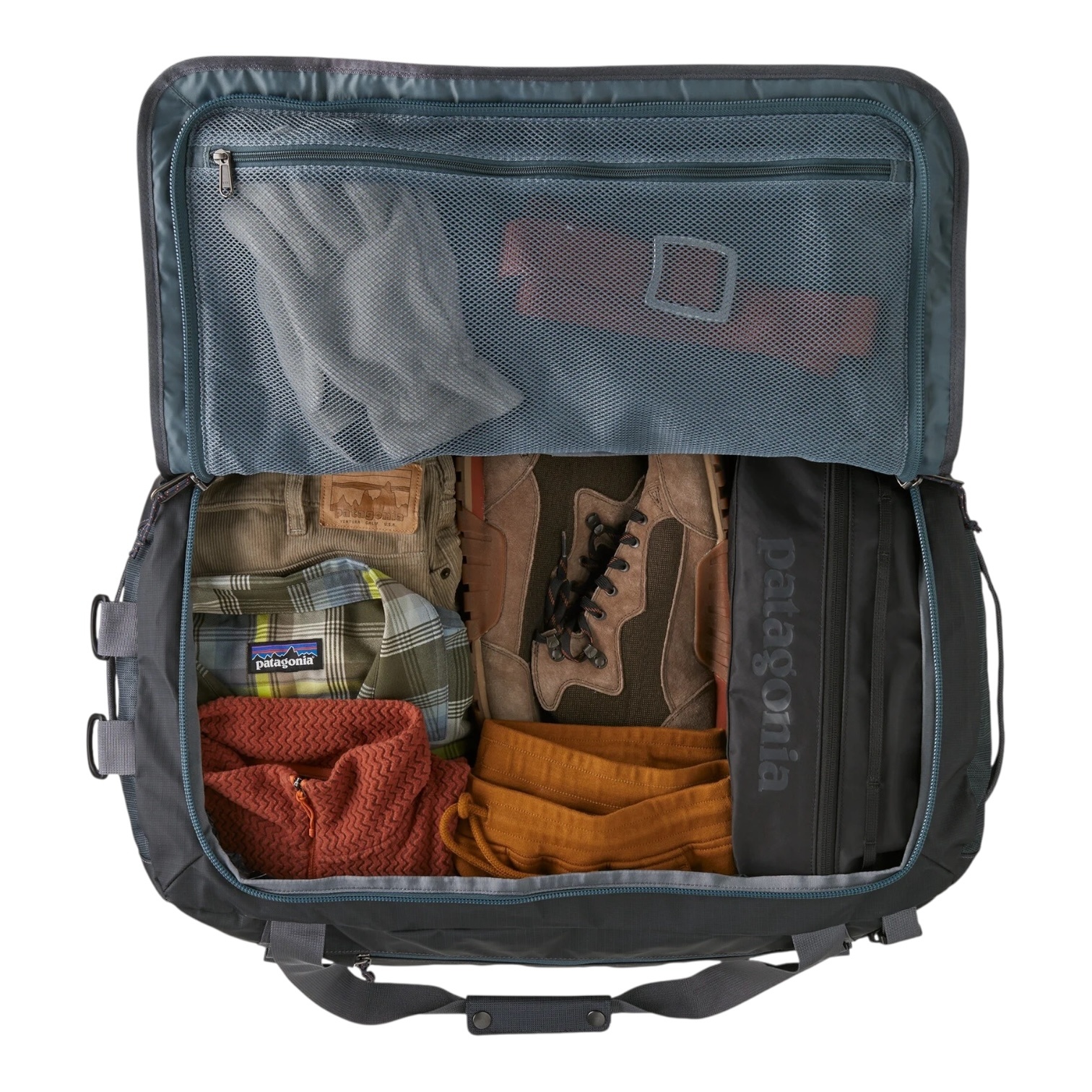 Patagonia Black Hole Duffel 55L - Smolder Blue/ Amanita Red