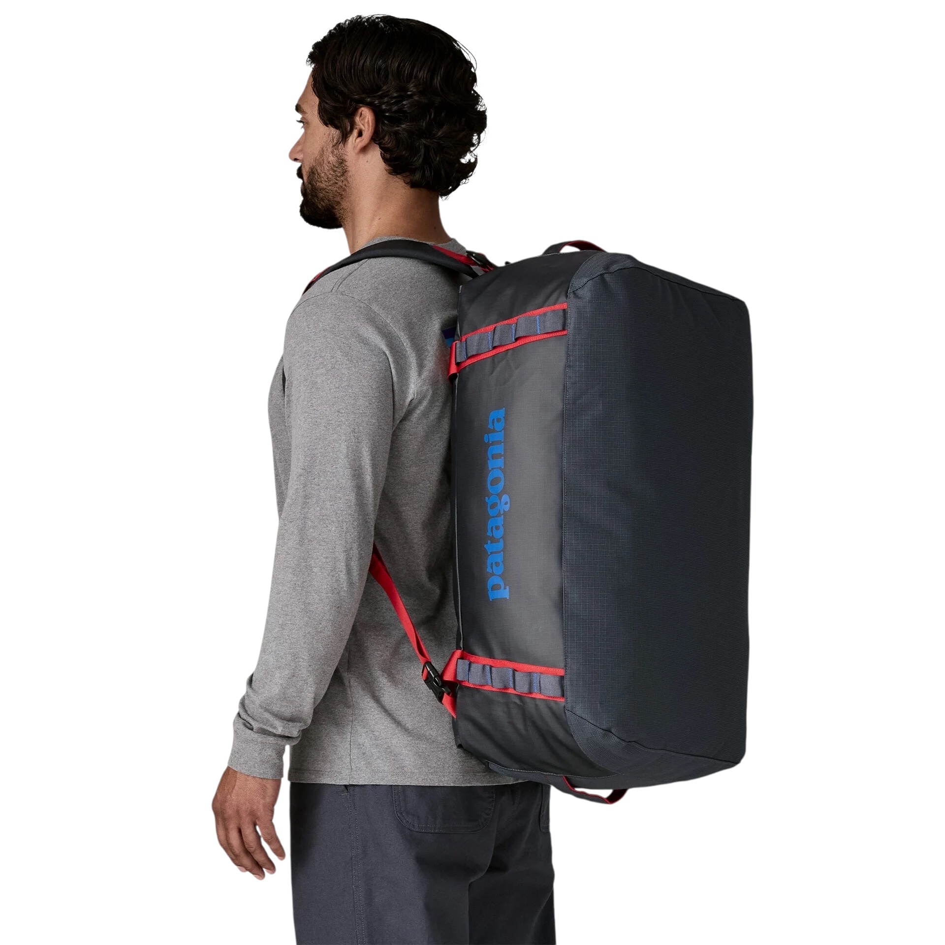 Patagonia Black Hole Duffel 55L - Smolder Blue/ Amanita Red