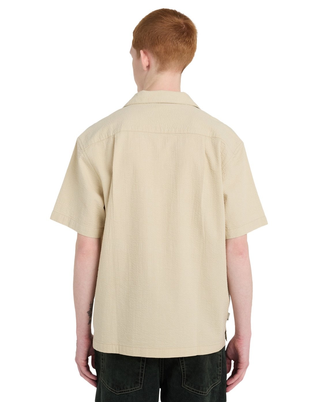 Element S/S Shirt Seesucker - Seesucker Aluminium