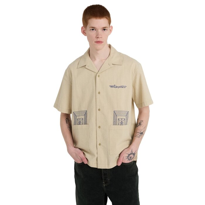 Element S/S Shirt Seesucker - Seesucker Aluminium