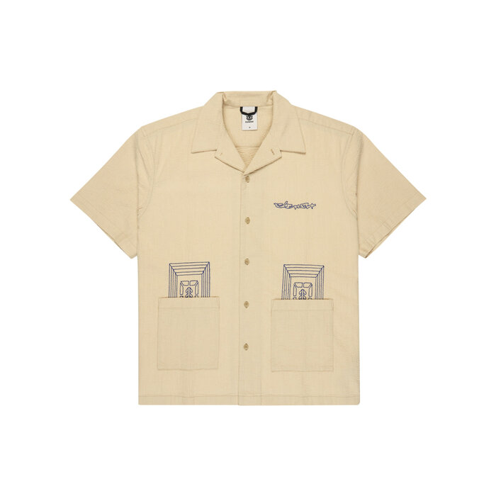 Element S/S Shirt Seesucker - Seesucker Aluminium