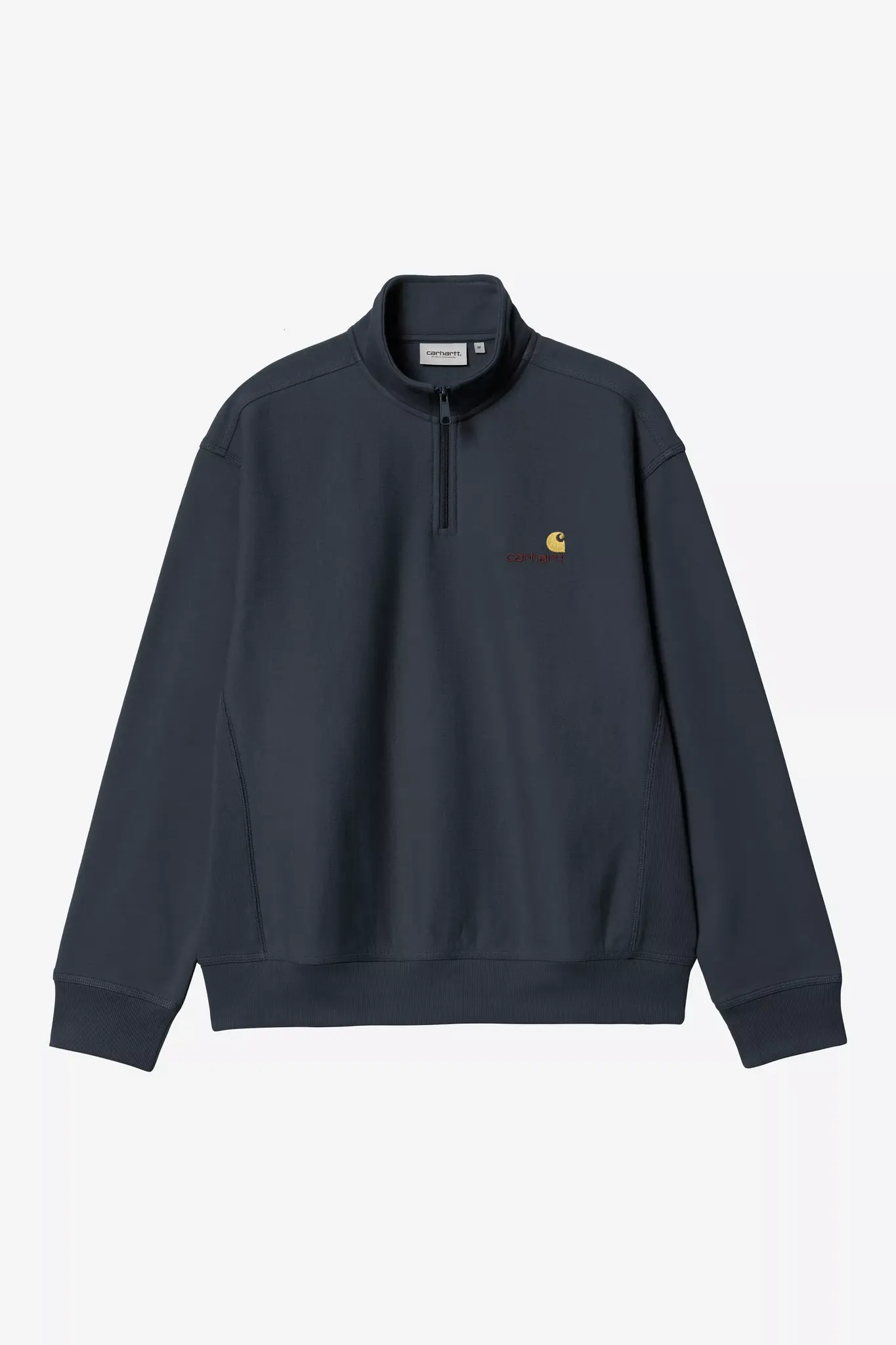 Carhartt WIP Half Zip American Script Sweat - Deep Night