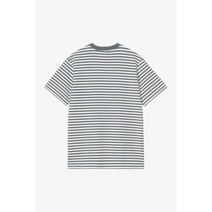 Carhartt WIP S/S Ezra Pocket T-Shirt - Ezra Stripe/Cozy Blue/Wax
