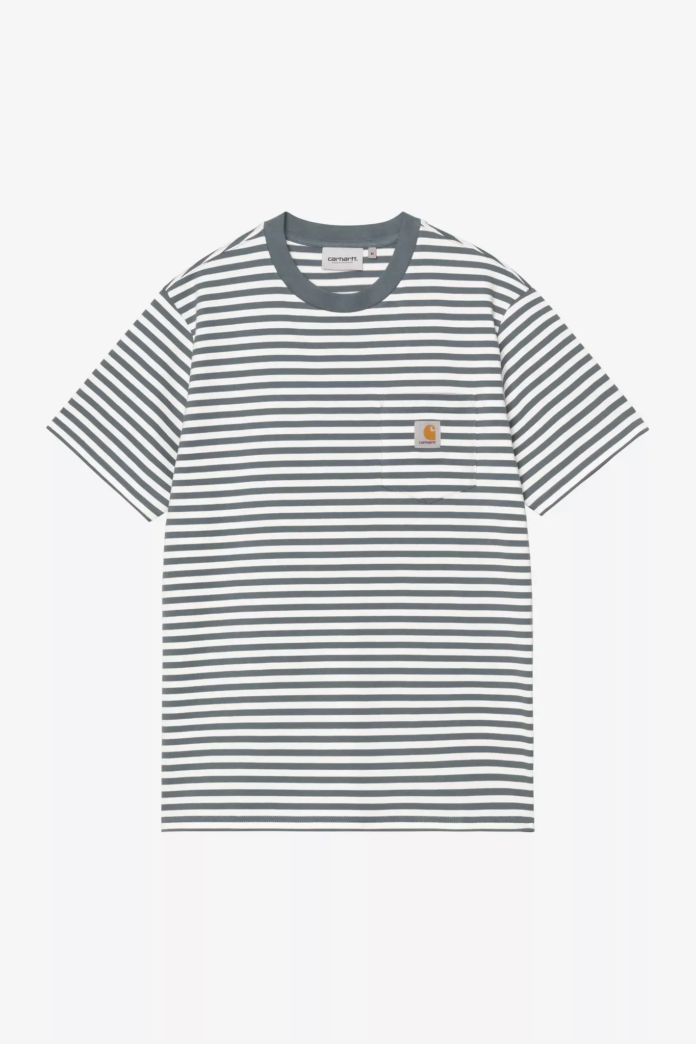 Carhartt WIP S/S Ezra Pocket T-Shirt - Ezra Stripe/Cozy Blue/Wax