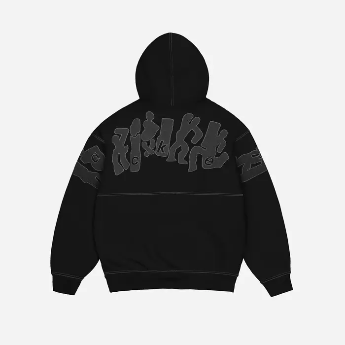 Jacker Mirror Maze Hoodie Zip - Black