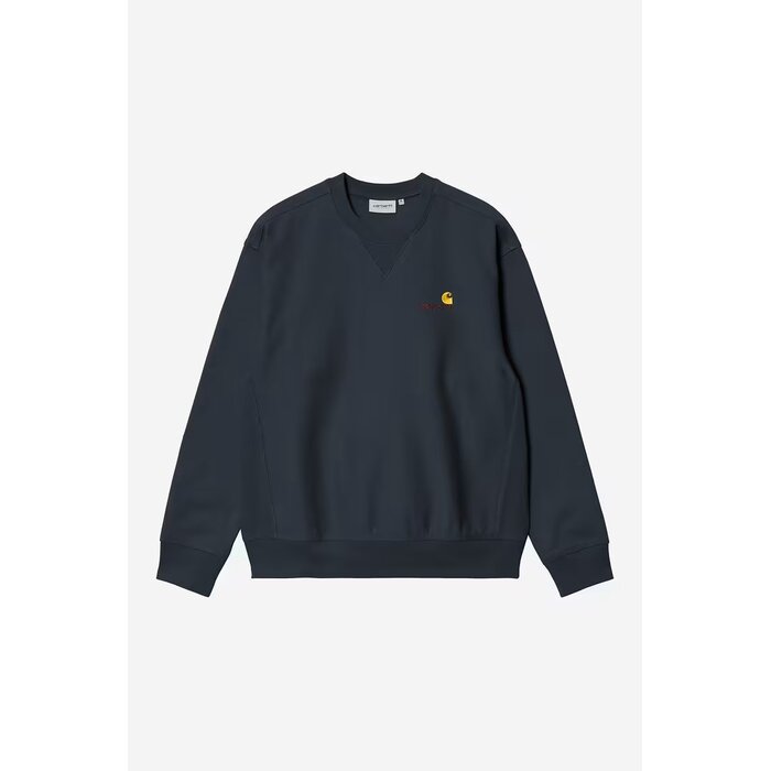 Carhartt WIP American Script Sweat - Deep Night