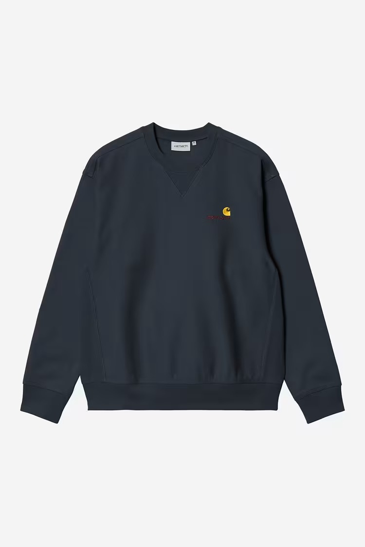 Carhartt WIP American Script Sweat - Deep Night