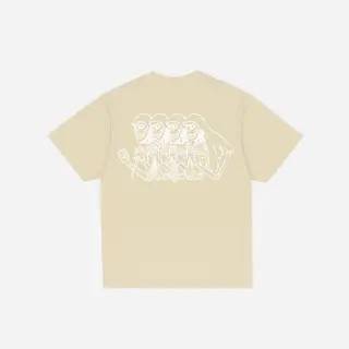 Jacker Skeleton Garment Dyed T-shirt - Beige