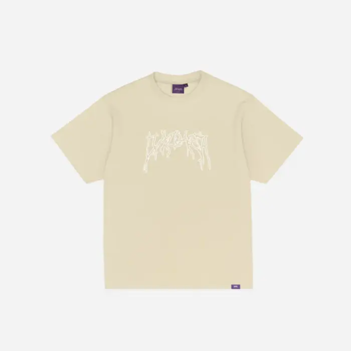 Jacker Skeleton Garment Dyed T-shirt - Beige