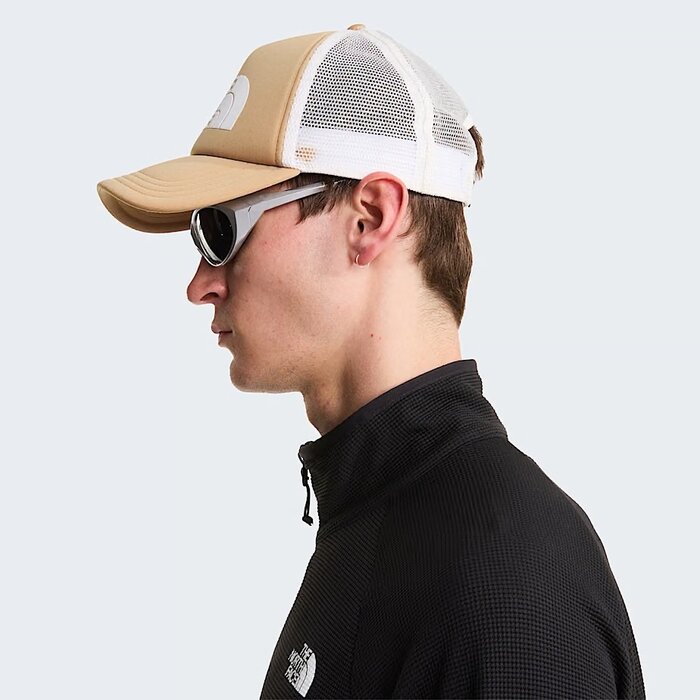The North Face TNF Logo Trucker - Khaki Stone/TNF White