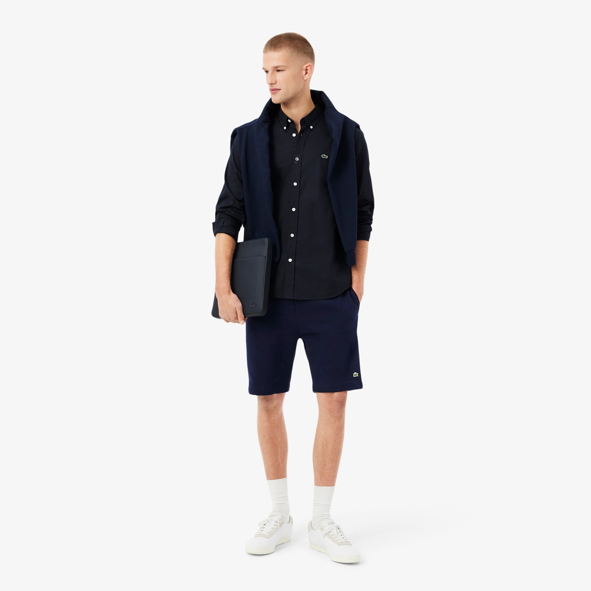 Lacoste Short Regular Fit Molleton - Bleu Marine