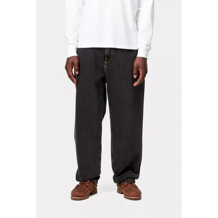 Carhartt WIP Aaron Pant - Black Stone Washed