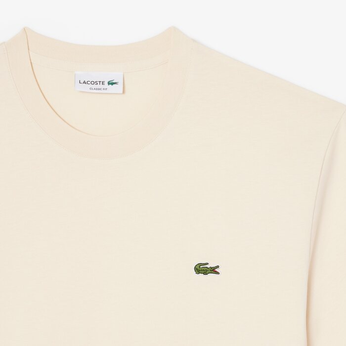 Lacoste T-shirt Coton Col Rond - Beige