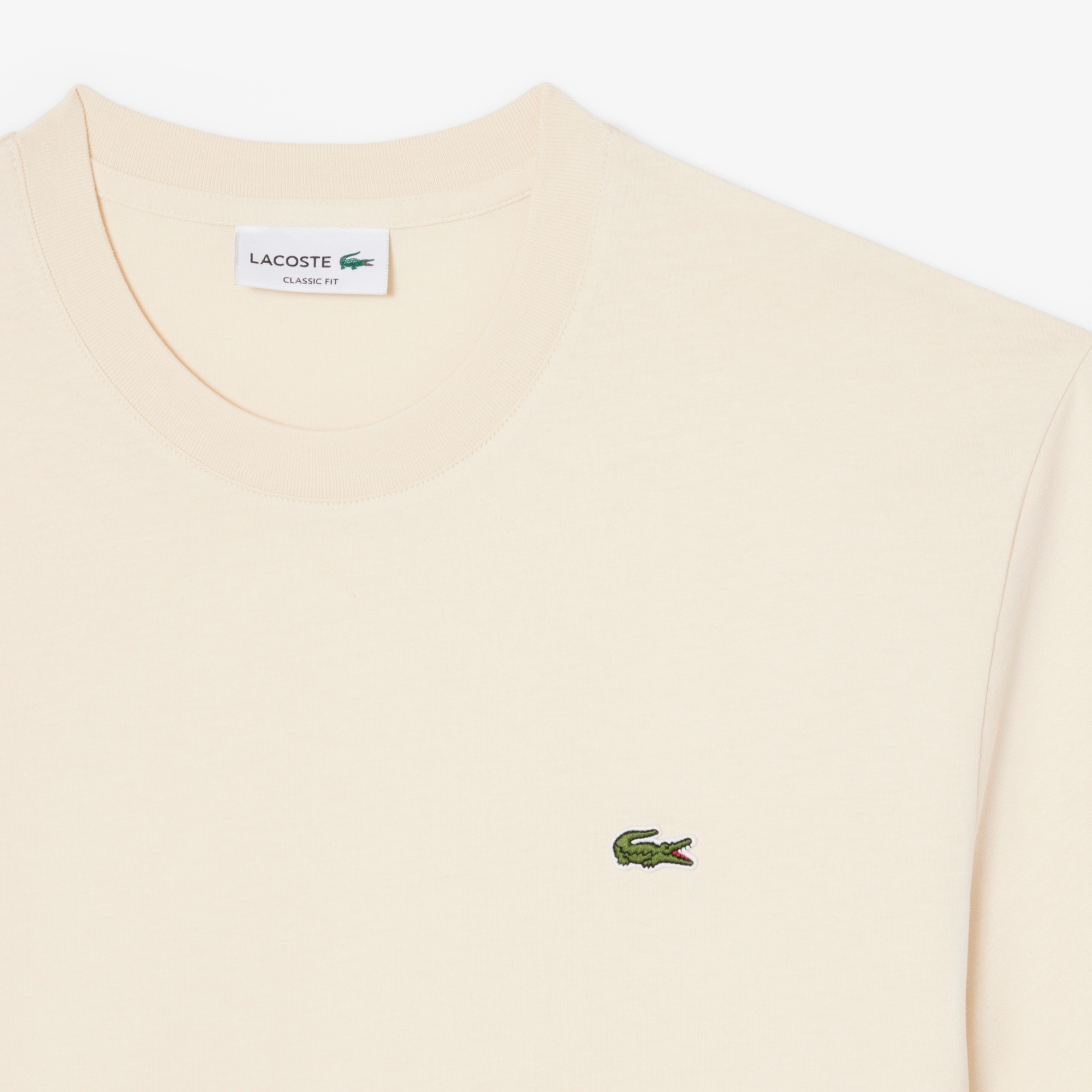 Lacoste T-shirt Coton Col Rond - Beige