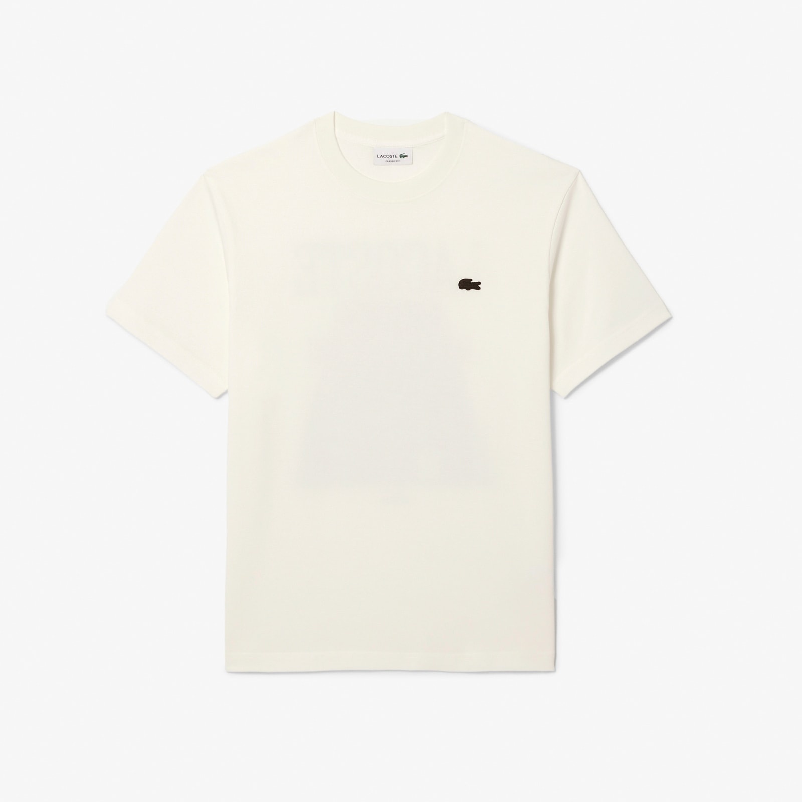 Lacoste T-shirt Coton Epais Imprimé - Blanc
