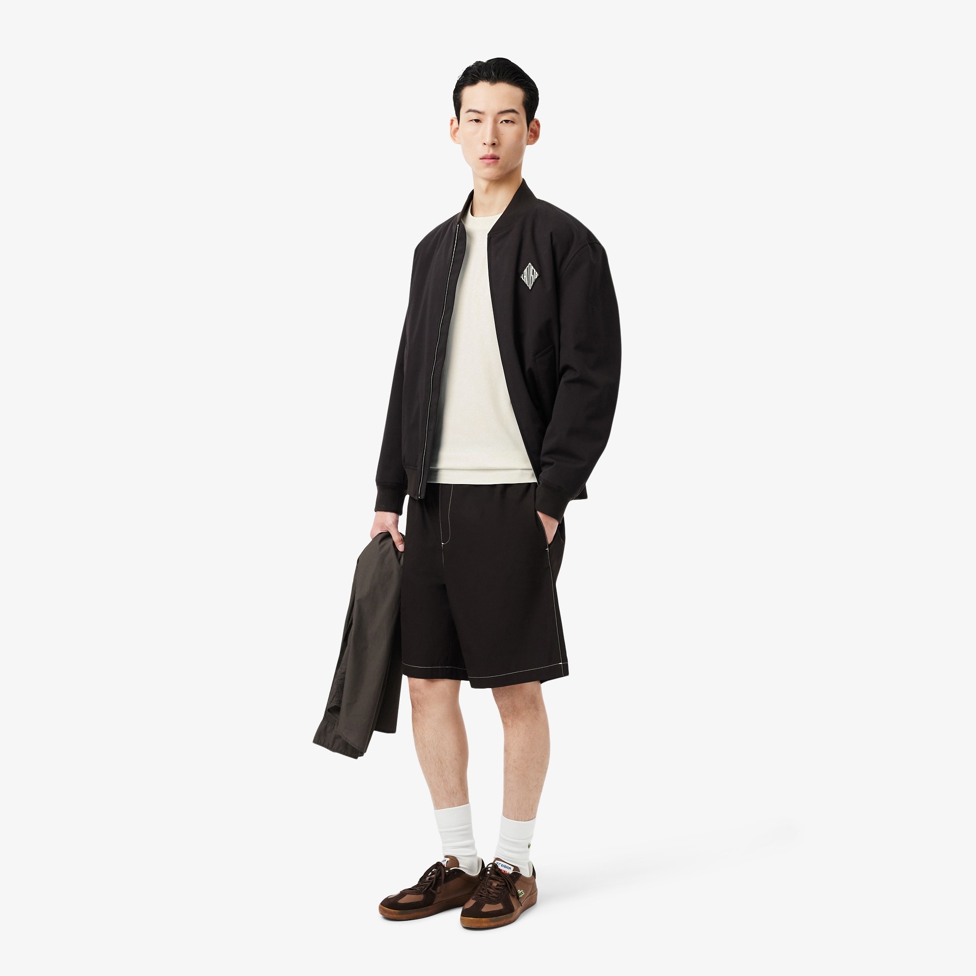 Lacoste T-shirt Coton Epais Imprimé - Blanc