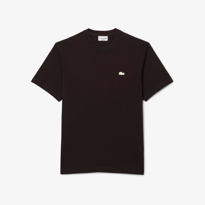 Lacoste T-shirt Coton Epais Imprimé - Marron