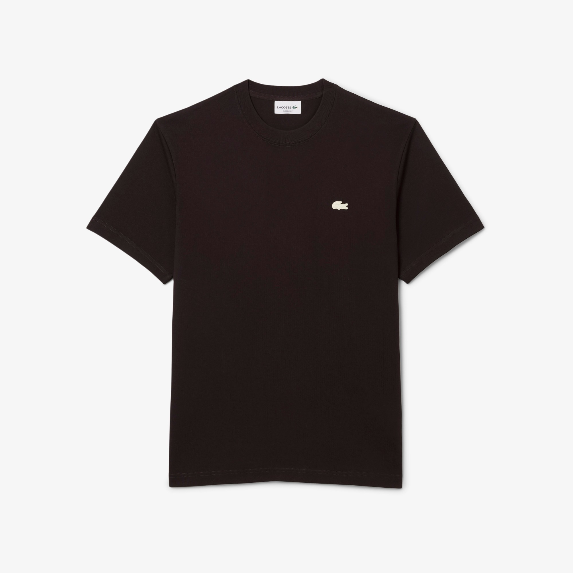 Lacoste T-shirt Coton Epais Imprimé - Marron