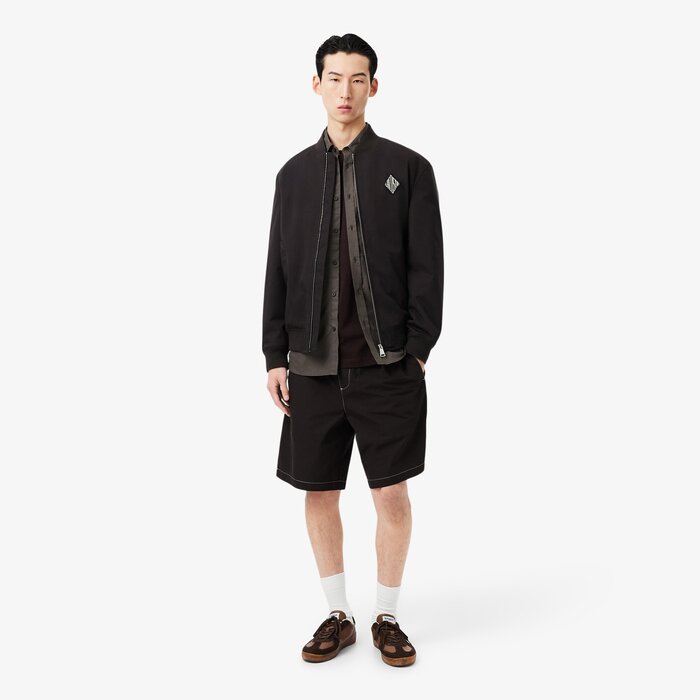 Lacoste T-shirt Coton Epais Imprimé - Marron