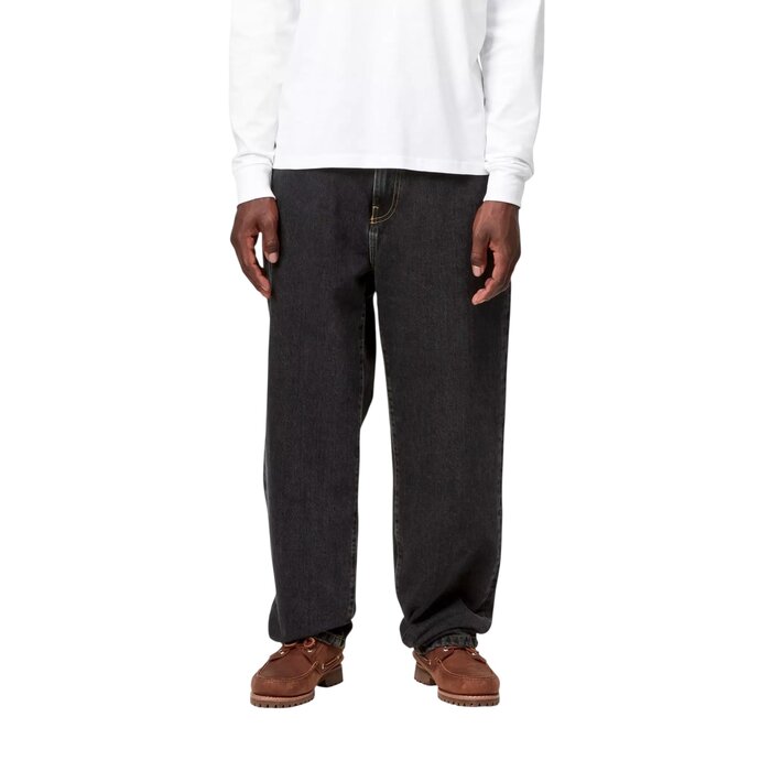 Carhartt WIP Aaron Pant - Black Stone Washed