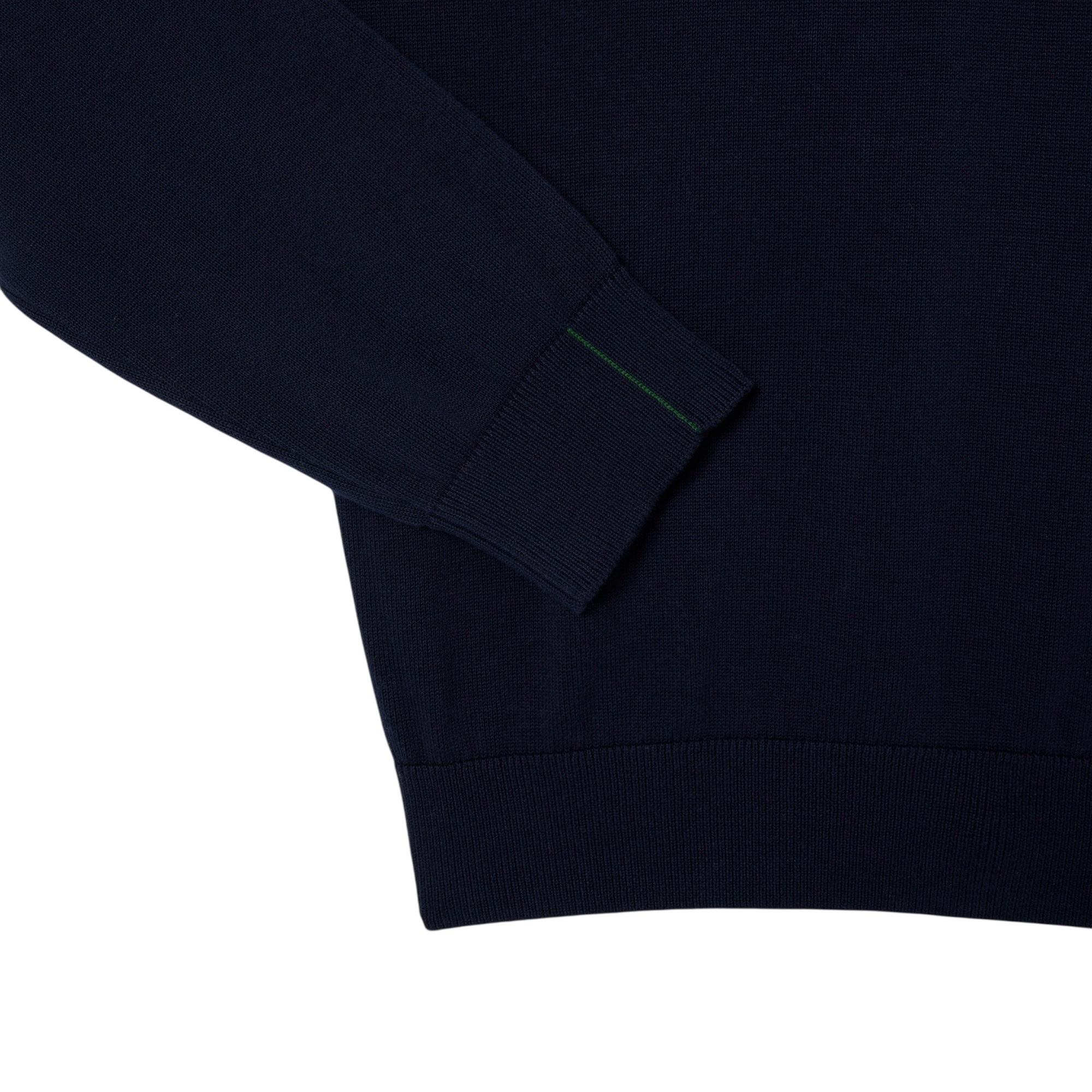 Lacoste Pull Coton Uni Col Rond - Bleu Marine
