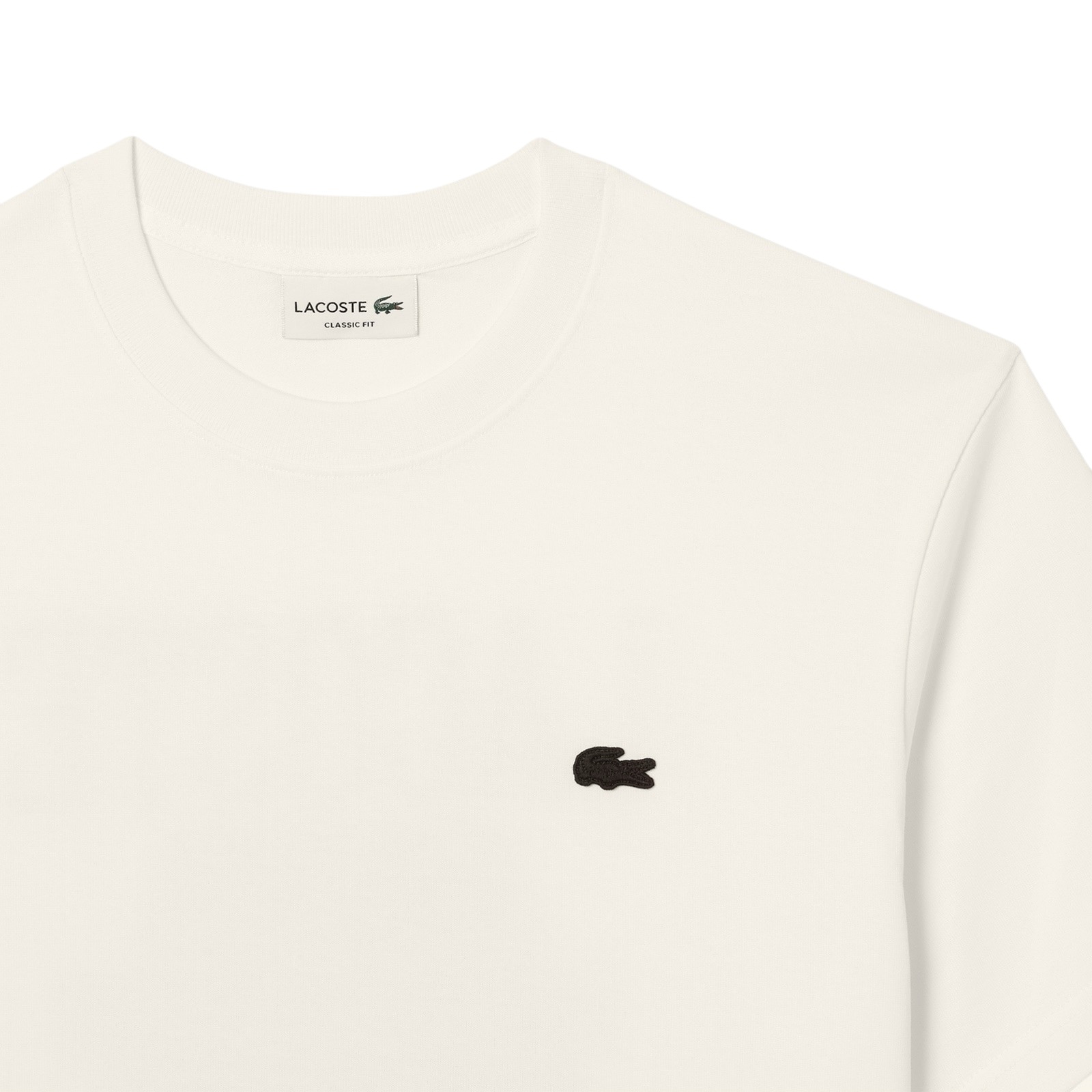 Lacoste T-shirt Coton Epais Imprimé - Blanc