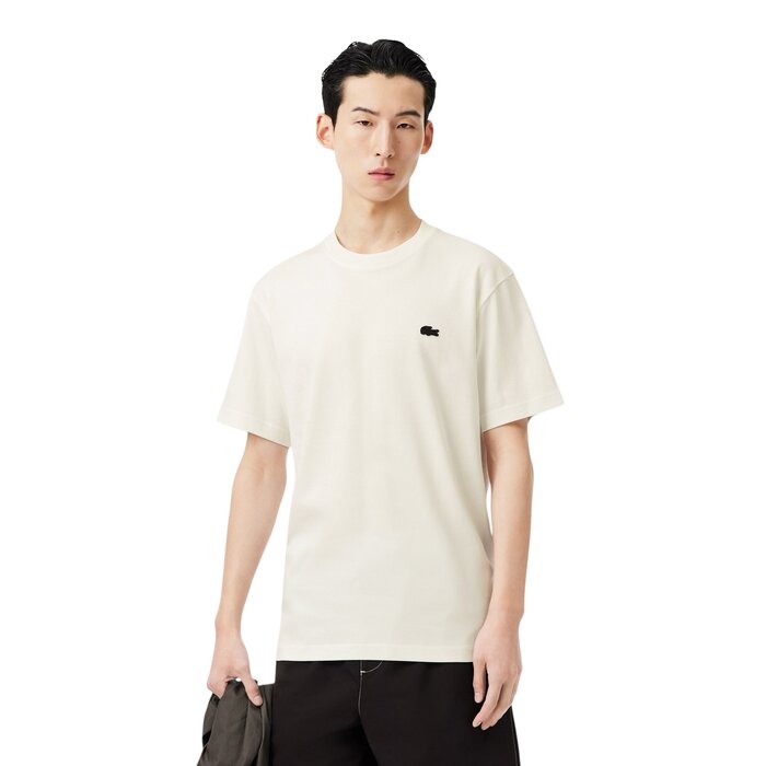 Lacoste T-shirt Coton Epais Imprimé - Blanc