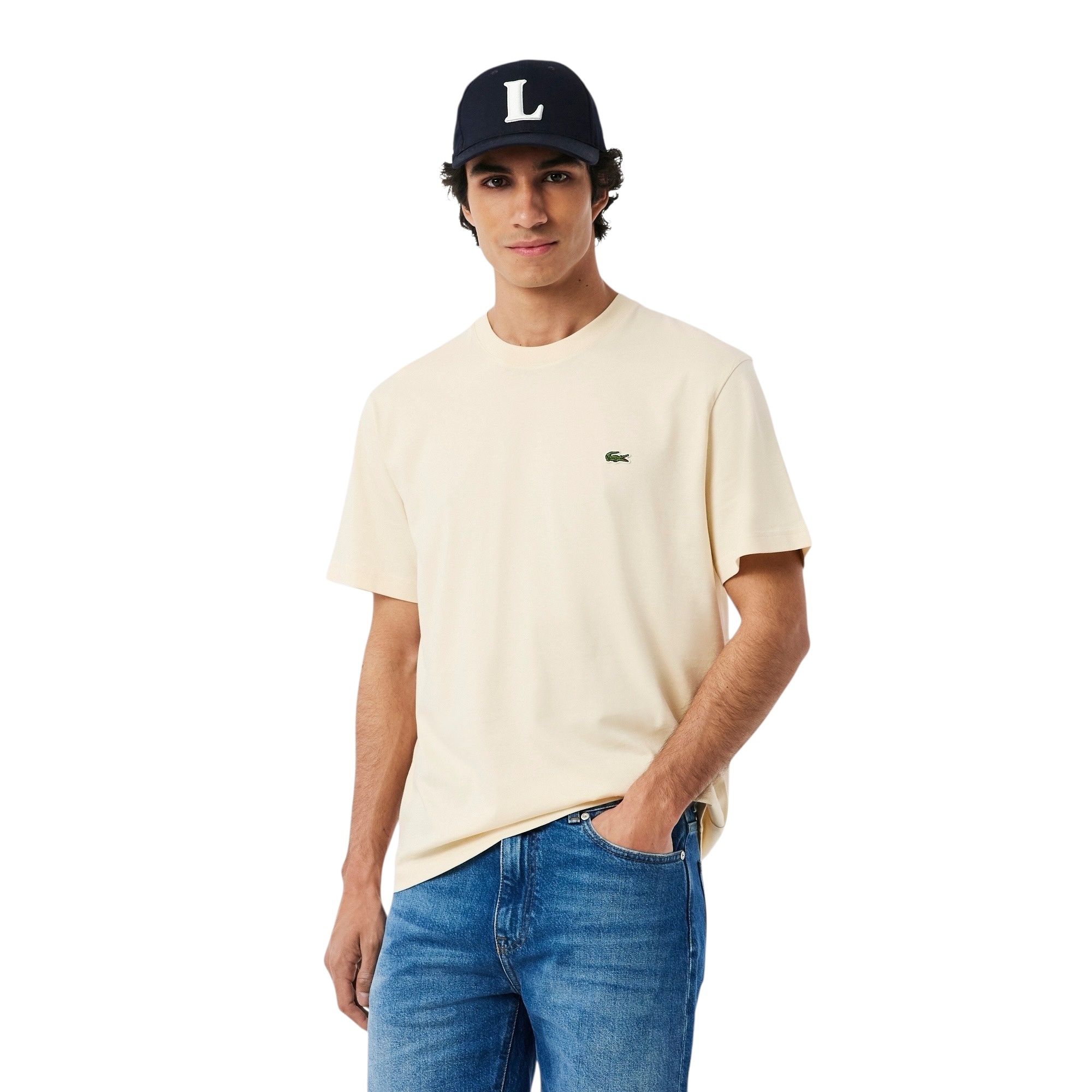 Lacoste T-shirt Coton Col Rond - Beige