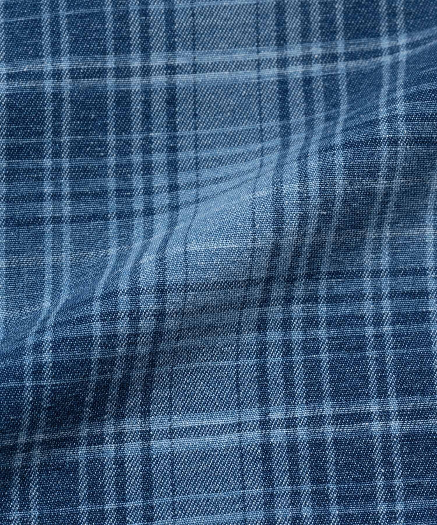 Gramicci Lagoon Short Denim Plaid - Indigo Checkered Plaid