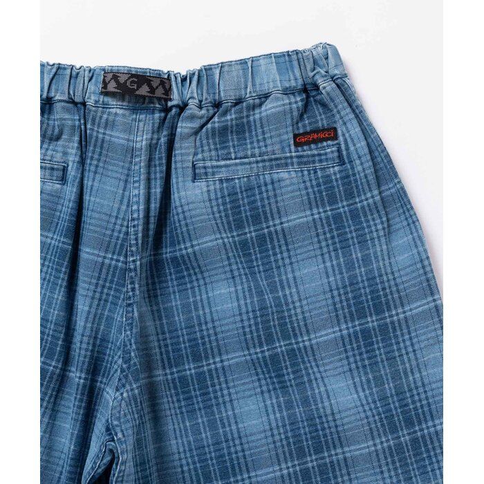 Gramicci Lagoon Short Denim Plaid - Indigo Checkered Plaid