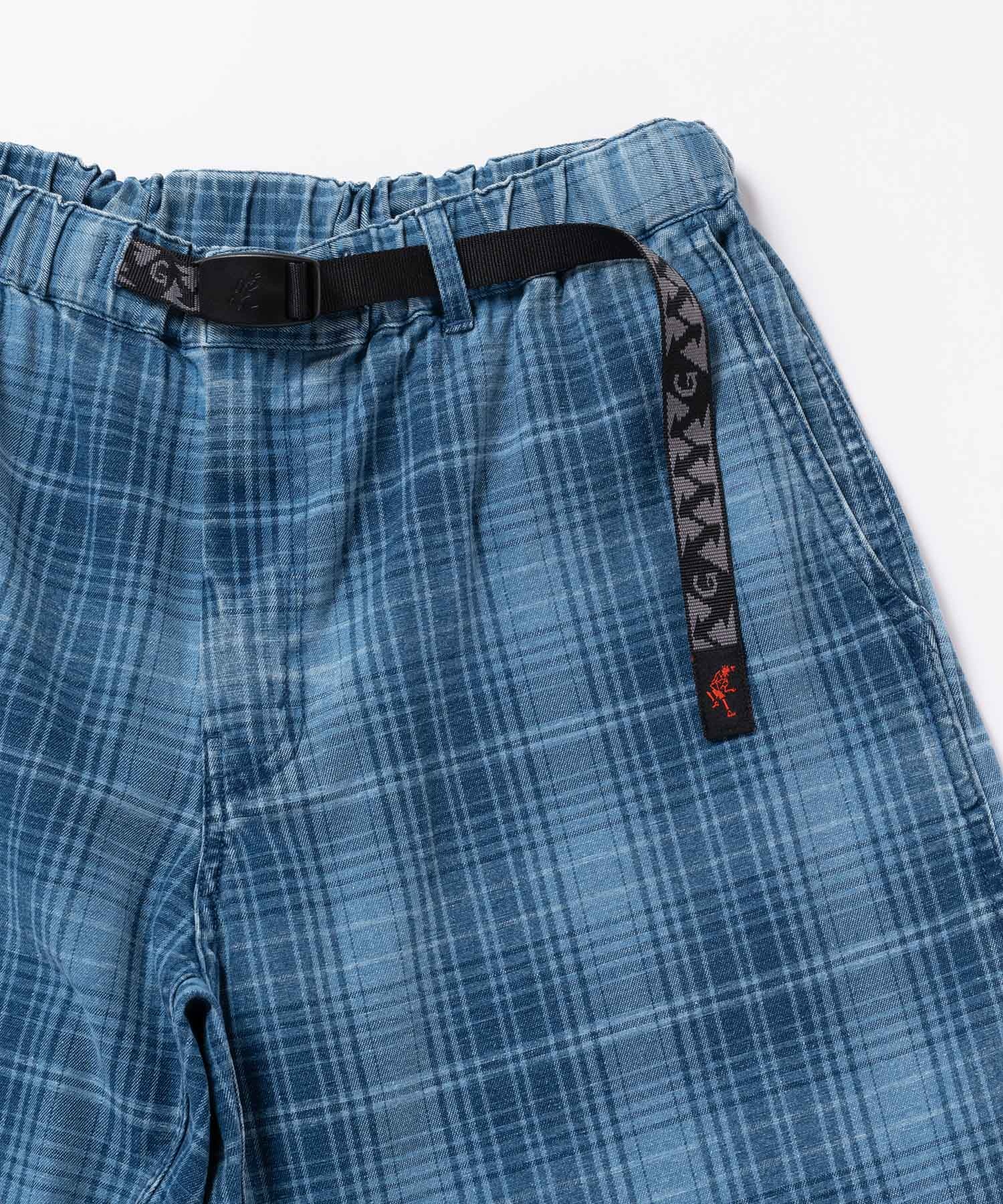 Gramicci Lagoon Short Denim Plaid - Indigo Checkered Plaid