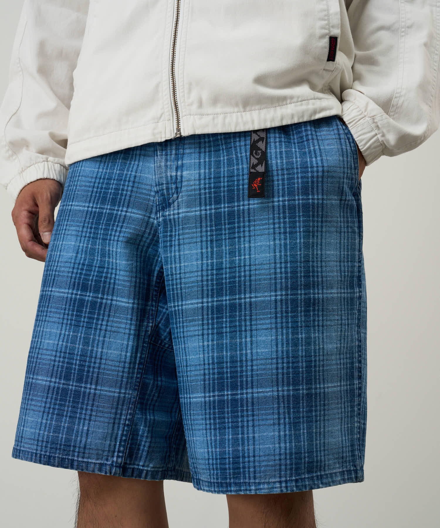 Gramicci Lagoon Short Denim Plaid - Indigo Checkered Plaid