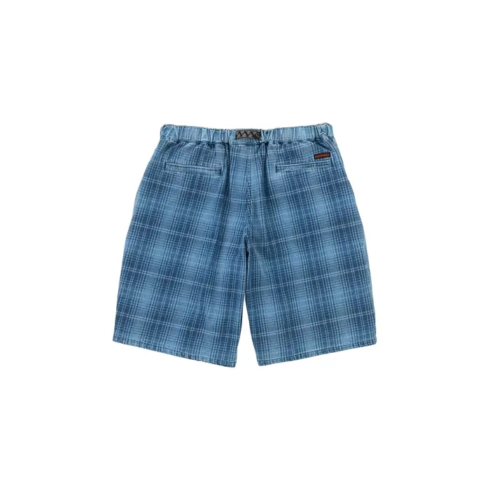 Gramicci Lagoon Short Denim Plaid - Indigo Checkered Plaid