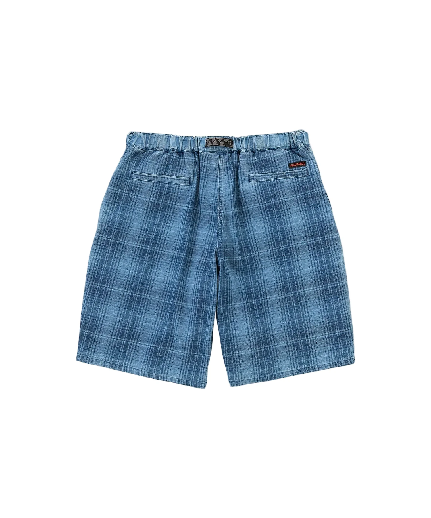 Gramicci Lagoon Short Denim Plaid - Indigo Checkered Plaid