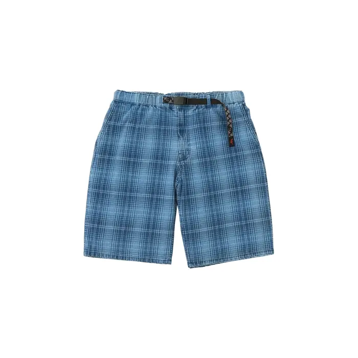 Gramicci Lagoon Short Denim Plaid - Indigo Checkered Plaid