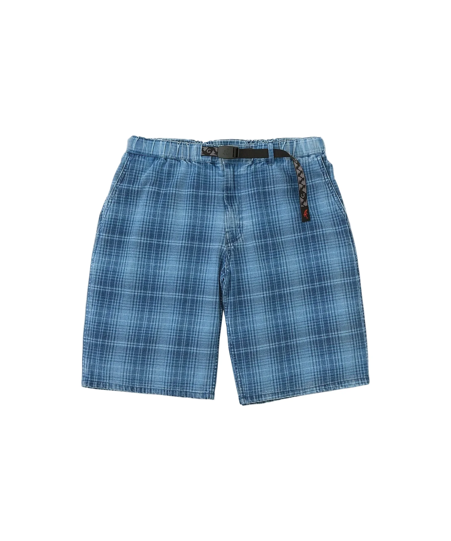 Gramicci Lagoon Short Denim Plaid - Indigo Checkered Plaid