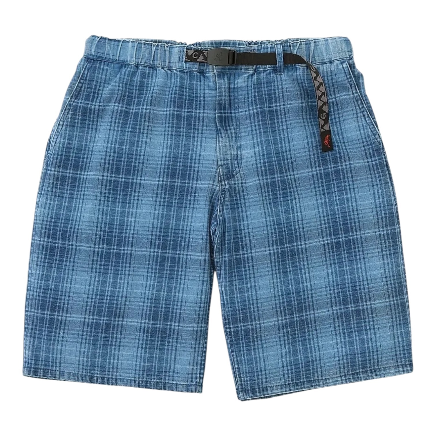 Gramicci Lagoon Short Denim Plaid - Indigo Checkered Plaid