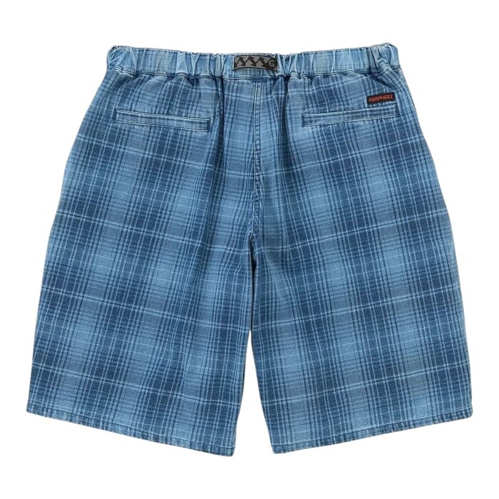 Gramicci Lagoon Short Denim Plaid - Indigo Checkered Plaid
