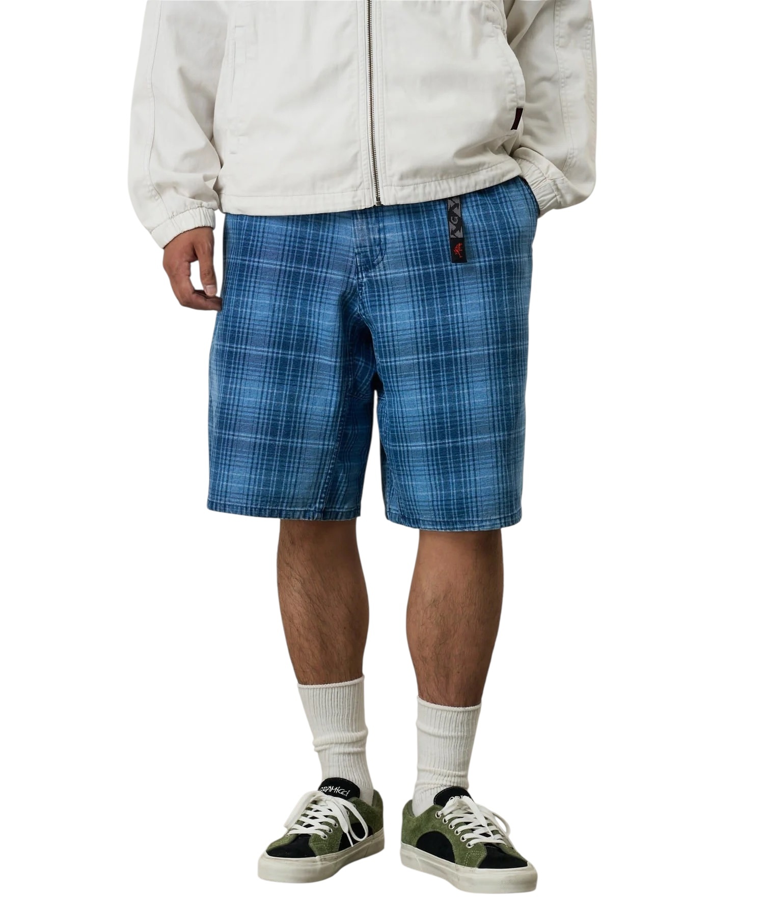 Gramicci Lagoon Short Denim Plaid - Indigo Checkered Plaid