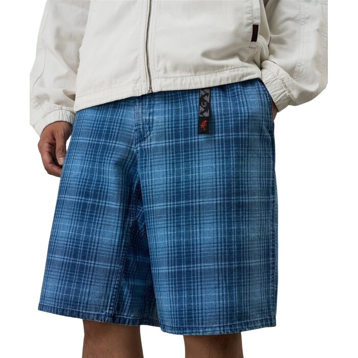 Gramicci Lagoon Short Denim Plaid - Indigo Checkered Plaid