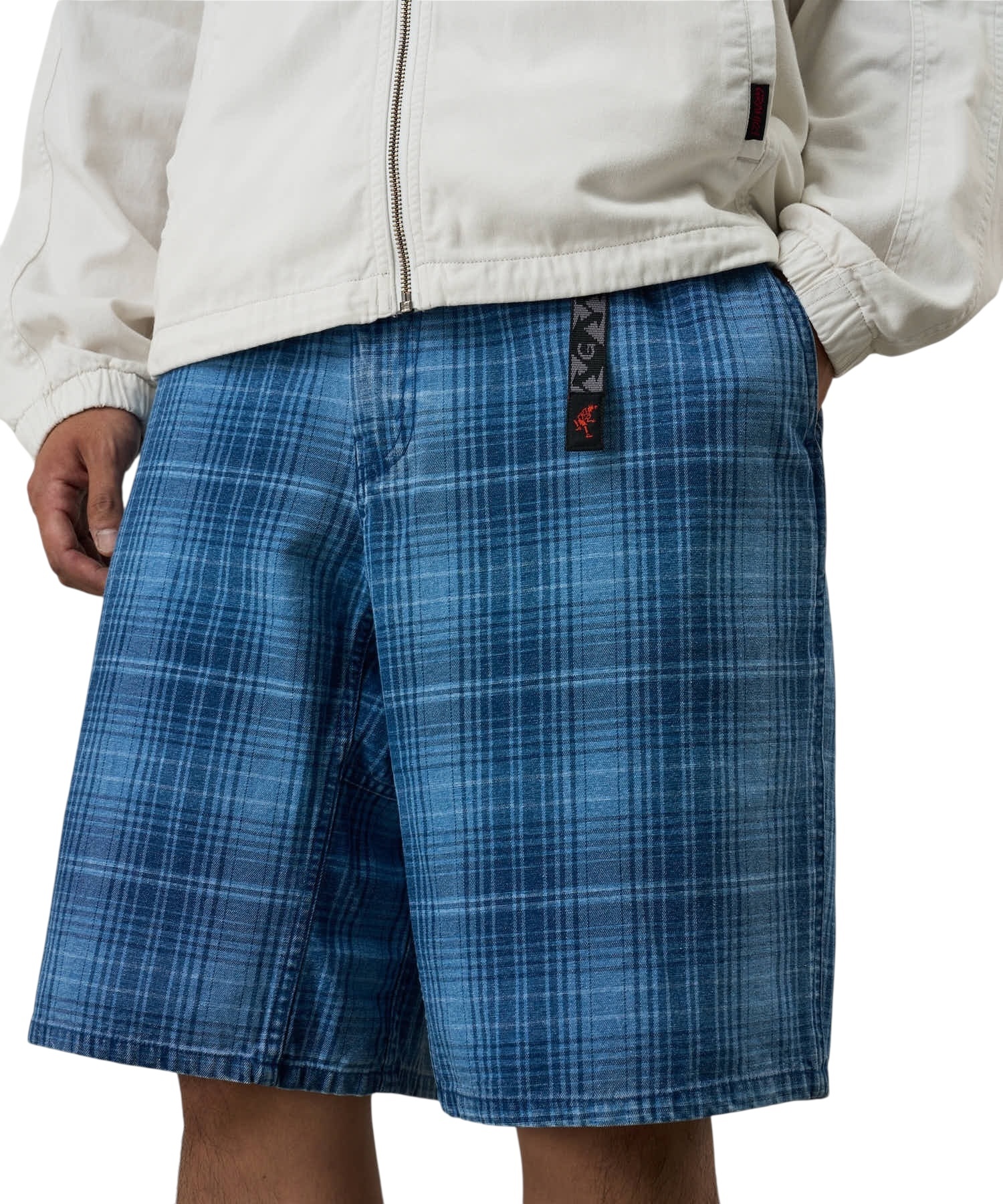 Gramicci Lagoon Short Denim Plaid - Indigo Checkered Plaid