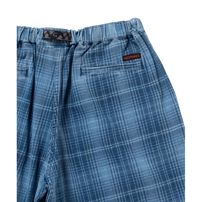 Gramicci Lagoon Short Denim Plaid - Indigo Checkered Plaid