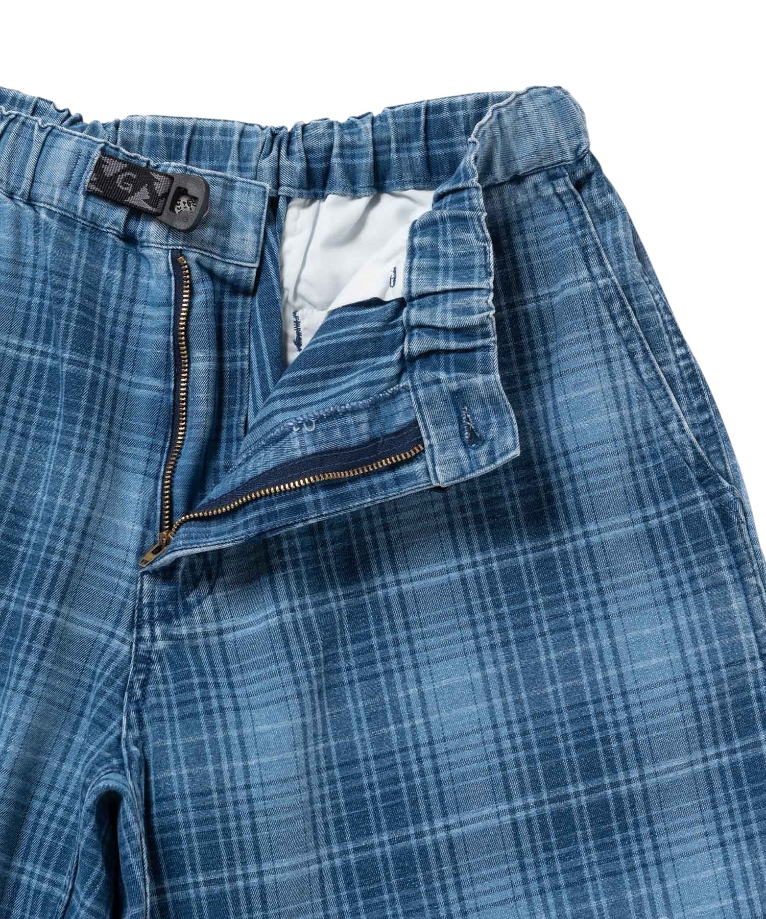 Gramicci Lagoon Short Denim Plaid - Indigo Checkered Plaid