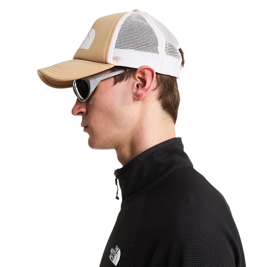 The North Face TNF Logo Trucker - Khaki Stone/TNF White