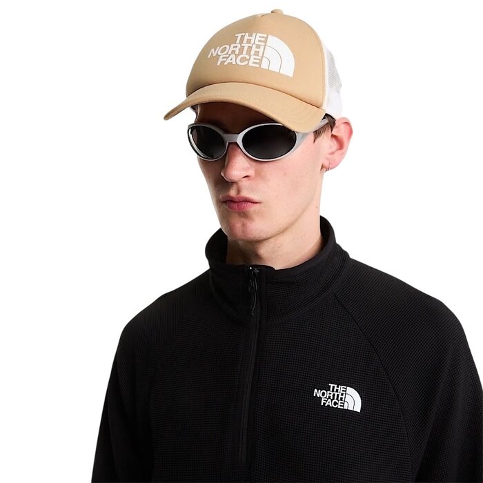 The North Face TNF Logo Trucker - Khaki Stone/TNF White