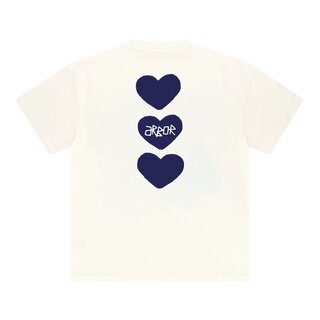 Arbor Antwerp Blue Triple Heart T-shirt - White
