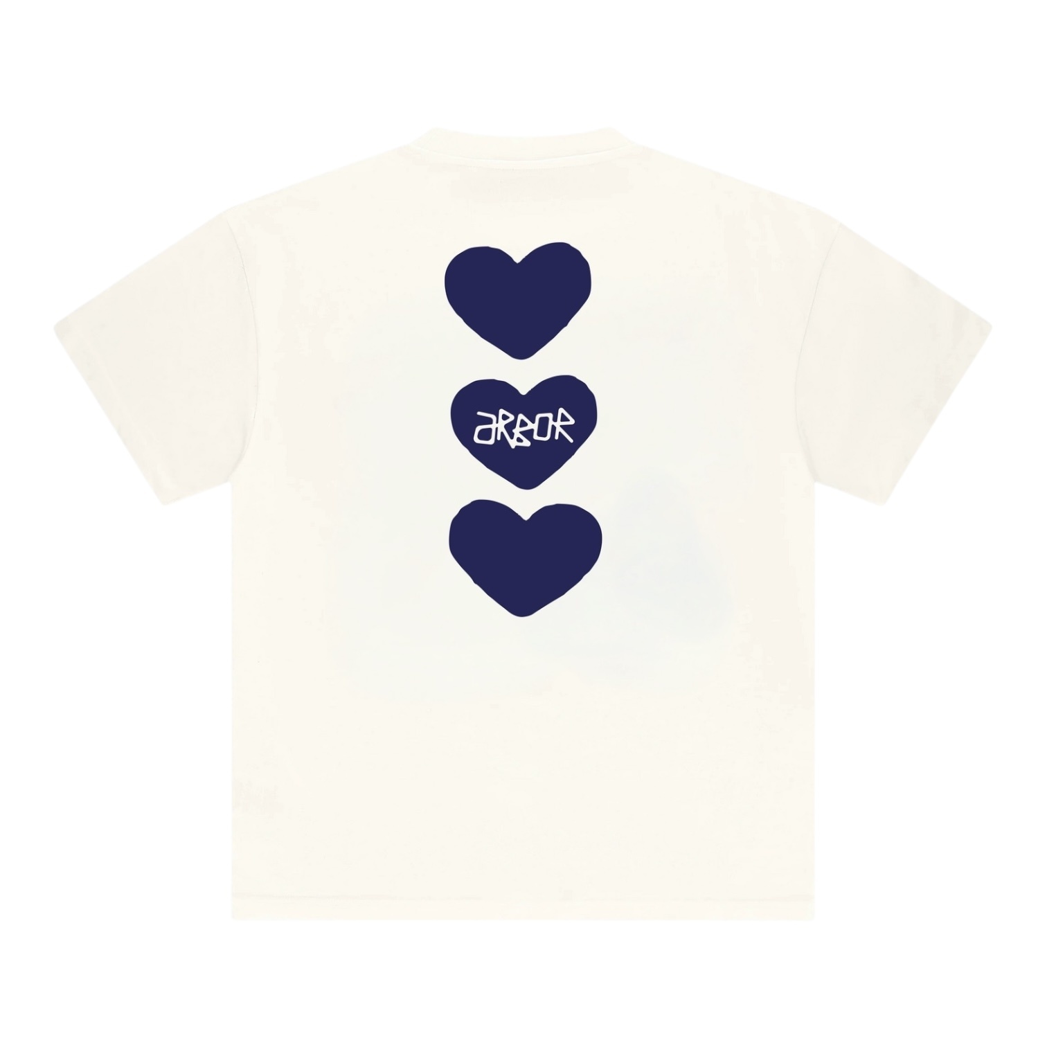 Arbor Antwerp Blue Triple Heart T-shirt - White